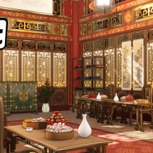 (23.10.10) [스냅툰 + 스케치업] 중국풍 식당
