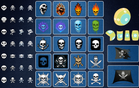 클로즈업 해골 완전 정복 아이콘·데칼 팩